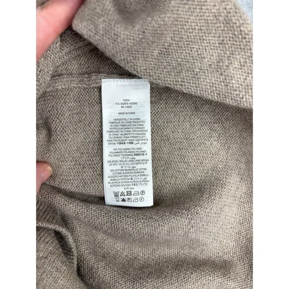 Boden Fair Isle Knit Midi Sweater Dress Wool Alpaca Nordic Melange Taupe Size 2 - Picture 5 of 14